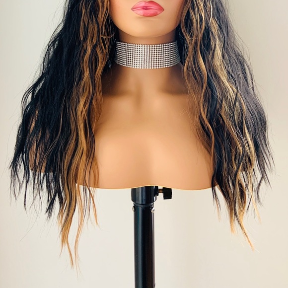 Simply Sexy is This “Put On & Go” Black/Auburn Synthetic Wig with Bangs💋 - Picture 2 of 11